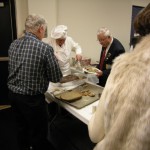 Ralph carving the ham for dinner