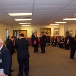 Warming up before the concert
