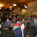 In the restaurant for sandwiches and beer after the concert