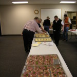 Sandwich makers hard at work. Mmmm, blutwurst!