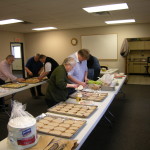 Quite a few people helped out making sandwiches