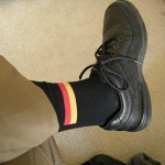 The problem with dark socks is that you tend to lose the "schwarz" out of the "schwarz-rot-gelb"