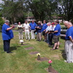 We sang near the grave of Ernst Roth