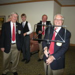 President Bill shows us how it's done - the dreaded folding music stand is ready to go!
