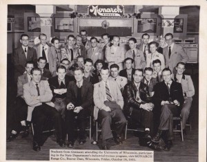 A group of German exchange students in 1951. Paul Hermann is #12.