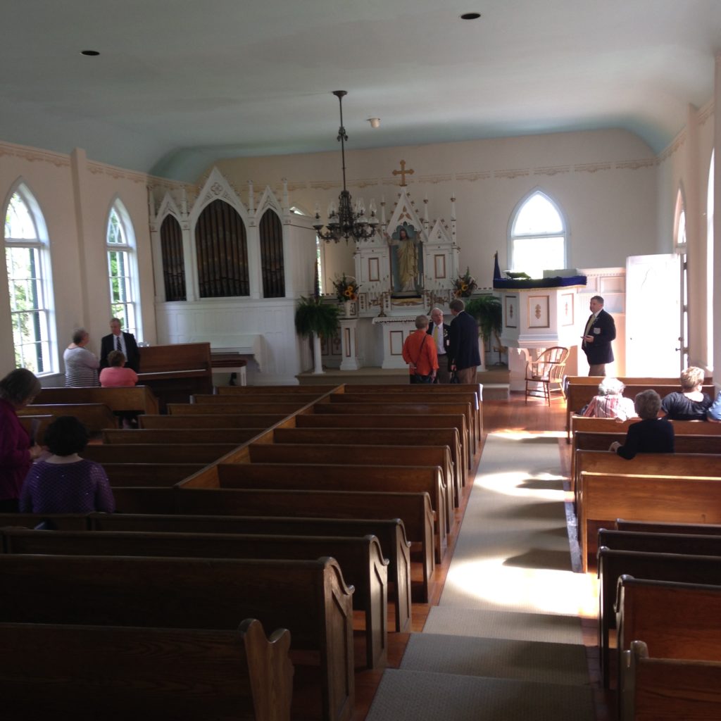 The interior of the church