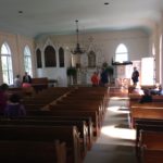 The interior of the church