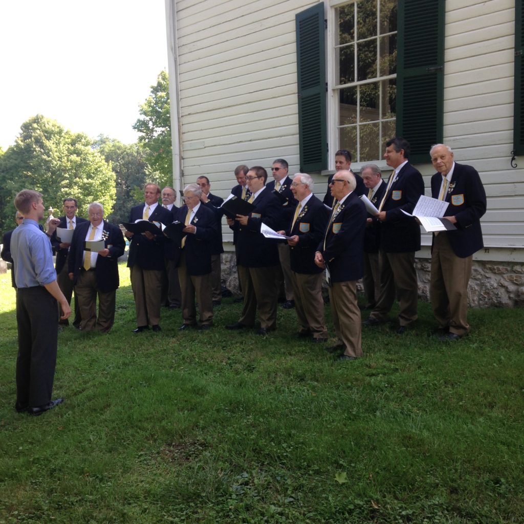 Warming up before the service