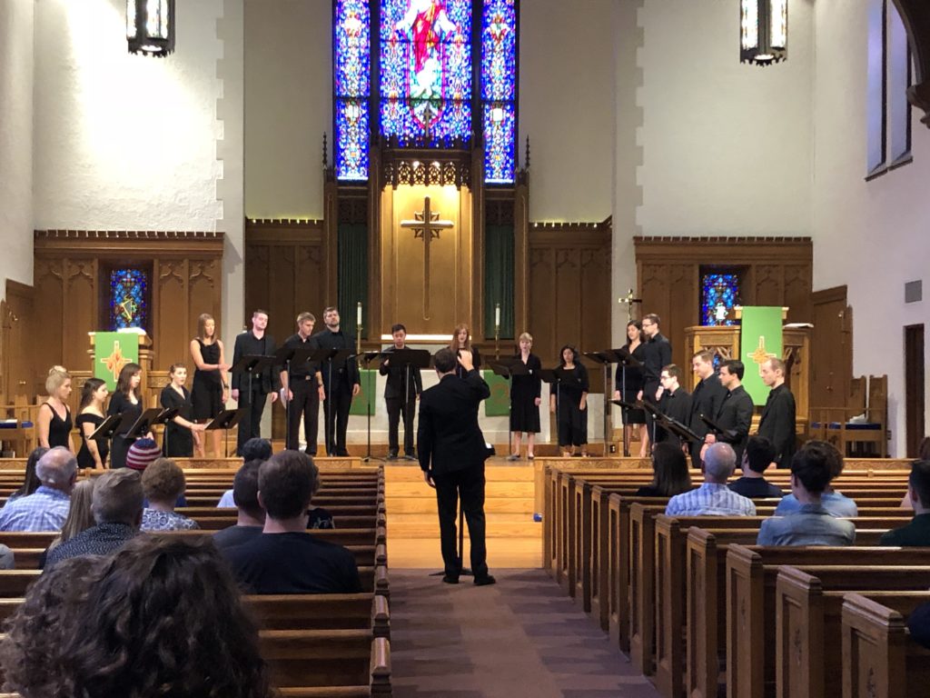 The Beloit Chorale performing at Bethel Lutheran Church, July 21, 2018